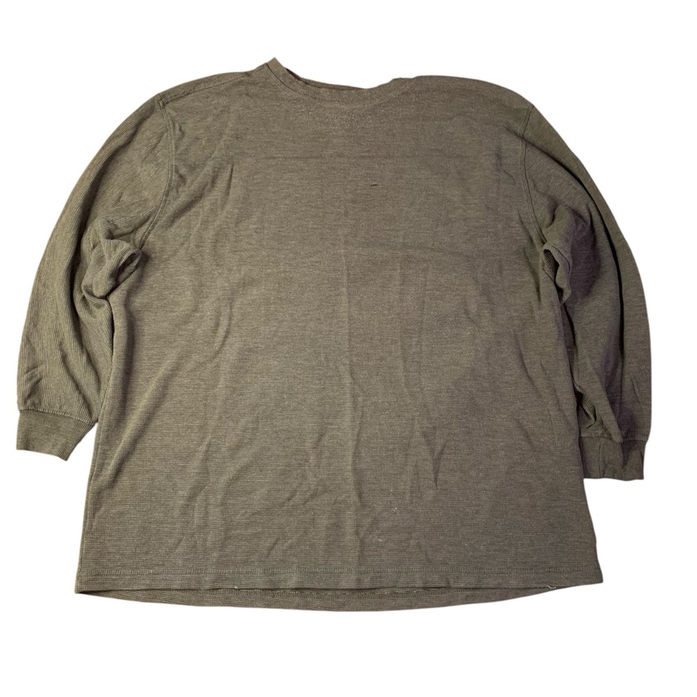 Britches Men’s 2XL Waffle Knit Thermal Long Sleeve Shirt - Olive Green